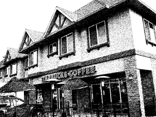 Mission Creek Plaza - Starbucks BW